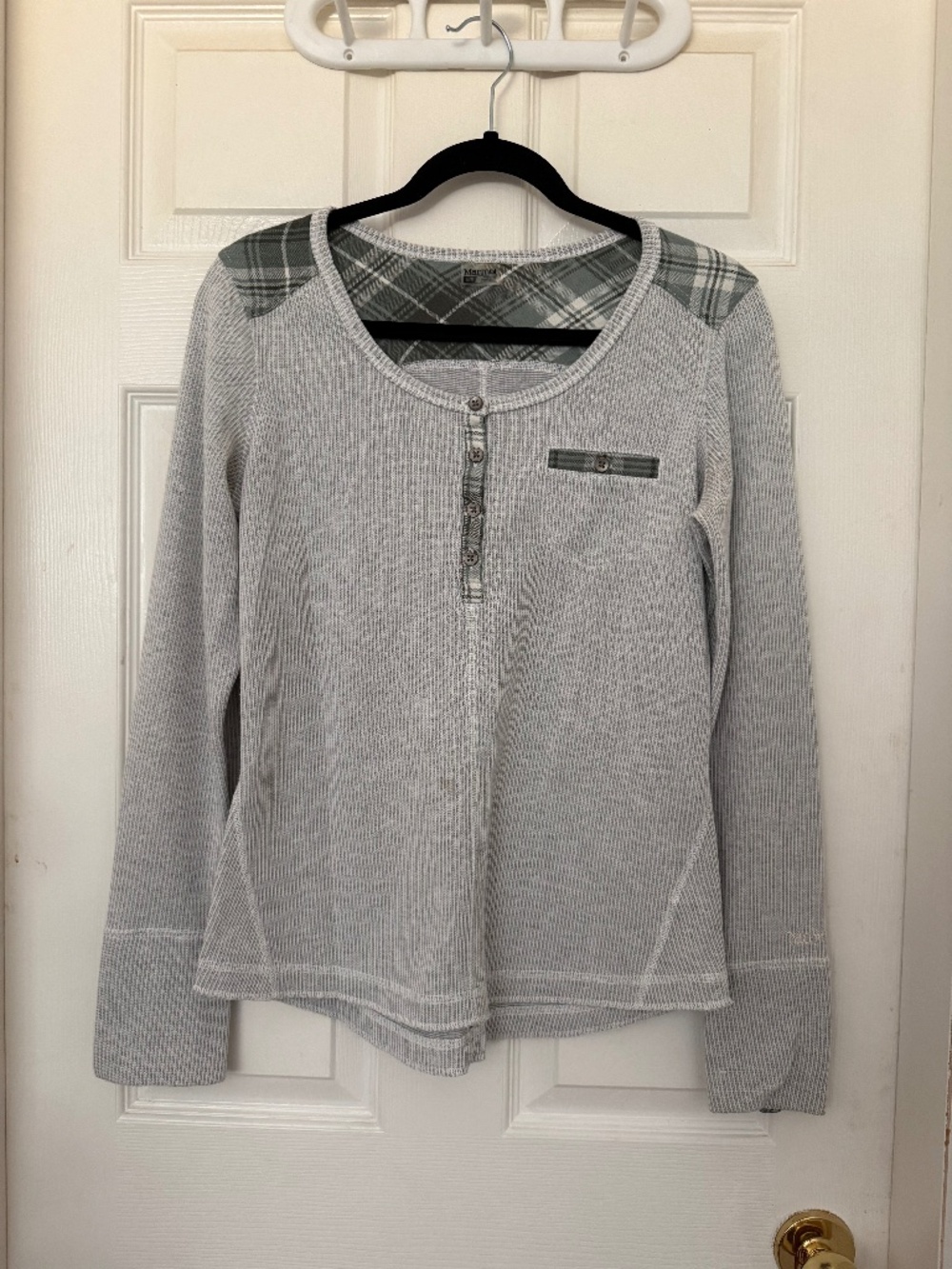Marmot Plaid / Textured Stripe Top